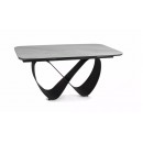 Стол обеденный SIGNAL INFINITY Ceramic Nature Cloud белый/черный 160-240/95